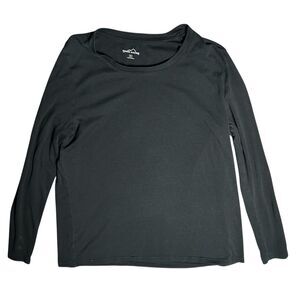 Eddie Bauer Men's T-shirt Black Crew Neck Long Sleeve Size‎ XL